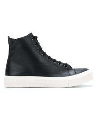 Baskets montantes en cuir noires Alexander McQueen