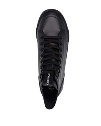Baskets montantes en cuir noires Calvin Klein