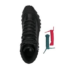 Baskets montantes en cuir noires Moncler