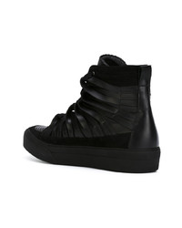 Baskets montantes en cuir noires Damir Doma