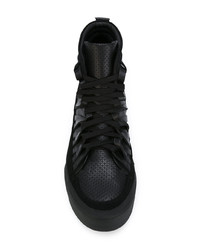 Baskets montantes en cuir noires Damir Doma