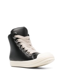 Baskets montantes en cuir noires Rick Owens