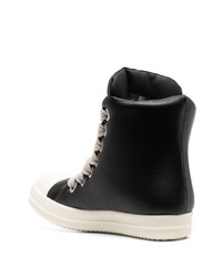 Baskets montantes en cuir noires Rick Owens