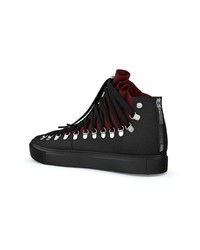 Baskets montantes en cuir noires Swear