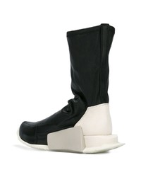 Baskets montantes en cuir noires Adidas By Rick Owens