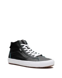 Baskets montantes en cuir noires Vans