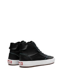 Baskets montantes en cuir noires Vans