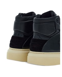 Baskets montantes en cuir noires Ferragamo