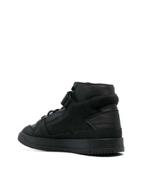 Baskets montantes en cuir noires adidas