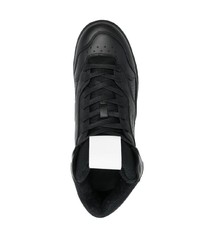 Baskets montantes en cuir noires Jil Sander