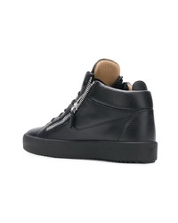 Baskets montantes en cuir noires Giuseppe Zanotti Design