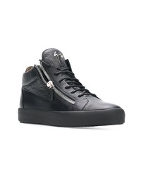 Baskets montantes en cuir noires Giuseppe Zanotti Design