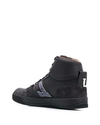 Baskets montantes en cuir noires Lanvin