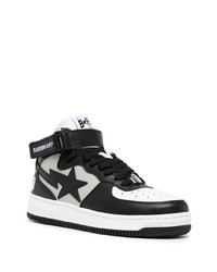 Baskets montantes en cuir noires A Bathing Ape