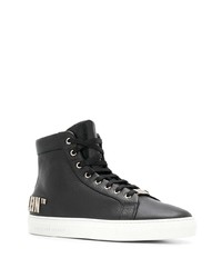 Baskets montantes en cuir noires Philipp Plein