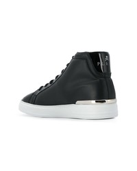 Baskets montantes en cuir noires Philipp Plein