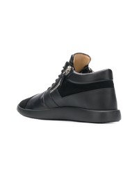 Baskets montantes en cuir noires Giuseppe Zanotti Design