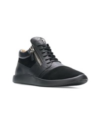 Baskets montantes en cuir noires Giuseppe Zanotti Design