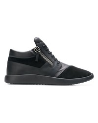 Baskets montantes en cuir noires Giuseppe Zanotti Design