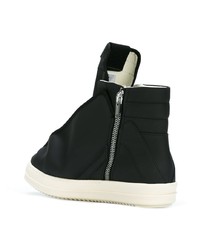 Baskets montantes en cuir noires Rick Owens DRKSHDW