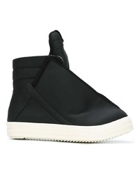 Baskets montantes en cuir noires Rick Owens DRKSHDW