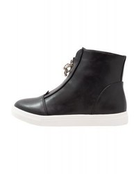 Baskets montantes en cuir noires LOST INK