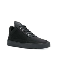 Baskets montantes en cuir noires Filling Pieces