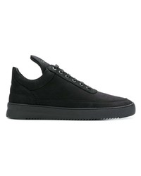 Baskets montantes en cuir noires Filling Pieces