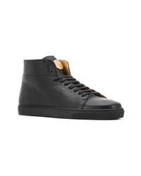 Baskets montantes en cuir noires Alexander Laude