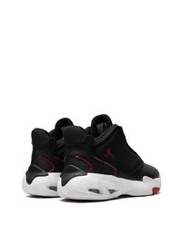 Baskets montantes en cuir noires Jordan