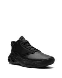 Baskets montantes en cuir noires Jordan