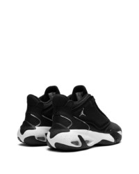 Baskets montantes en cuir noires Jordan