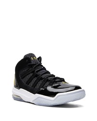 Baskets montantes en cuir noires Jordan