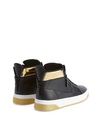 Baskets montantes en cuir noires Giuseppe Zanotti