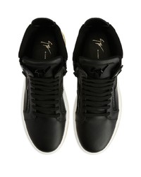 Baskets montantes en cuir noires Giuseppe Zanotti