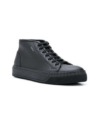 Baskets montantes en cuir noires Lanvin