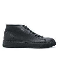 Baskets montantes en cuir noires Lanvin