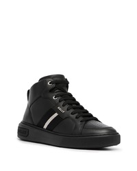 Baskets montantes en cuir noires Bally