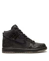 Baskets montantes en cuir noires Nike