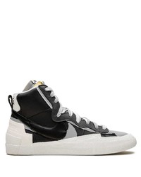 Baskets montantes en cuir noires Nike