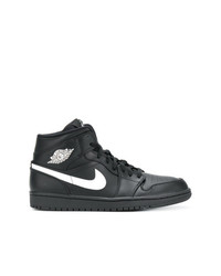 Baskets montantes en cuir noires Nike