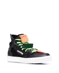 Baskets montantes en cuir noires Off-White