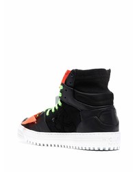 Baskets montantes en cuir noires Off-White