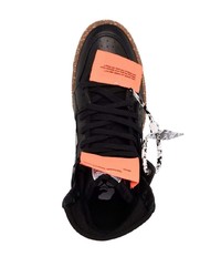 Baskets montantes en cuir noires Off-White