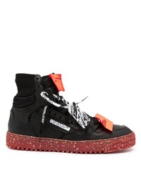 Baskets montantes en cuir noires Off-White