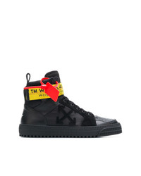 Baskets montantes en cuir noires Off-White