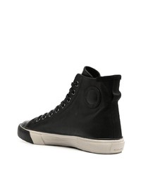 Baskets montantes en cuir noires AllSaints