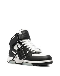 Baskets montantes en cuir noires Off-White