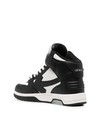 Baskets montantes en cuir noires Off-White