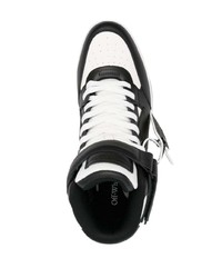 Baskets montantes en cuir noires Off-White